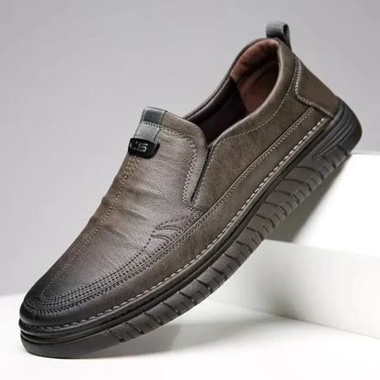 Leather brown shoes